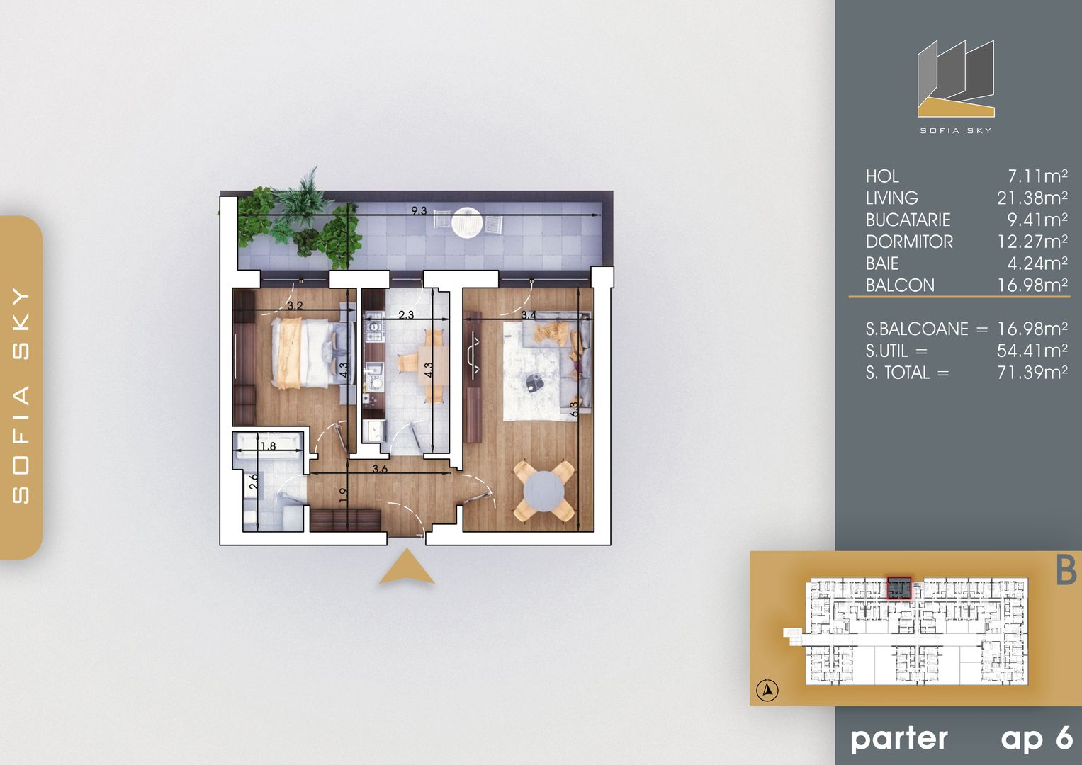 Apartament 2 camere decomandat  Titan Pallady  7 min Metrou Nicolae Teclu - Schiță 5