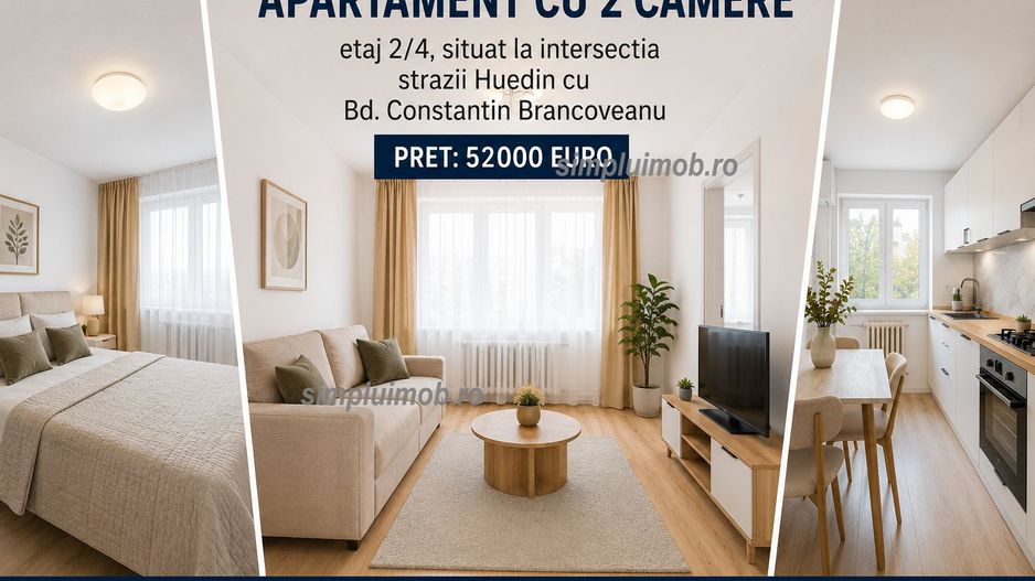 2 camere Brancoveanu Huedin Sector 4 - Poză 1