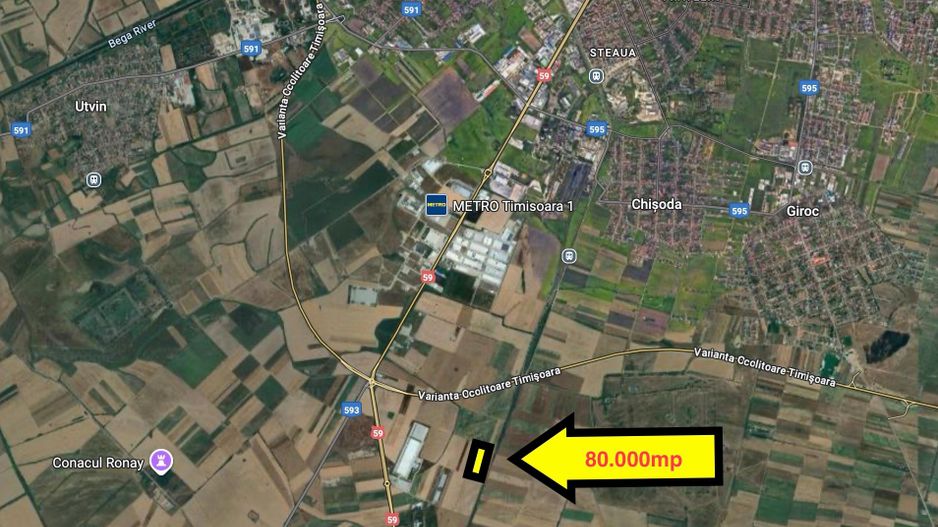 Teren extravilan 80.000 mp – lângă calea ferată & Profi Logistic – Șag - Poză 3