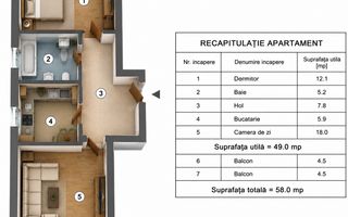 Apartament 2 camere | Rediu | Bloc nou | 2 Balcoane și Parcare Inclusă - Poză 9
