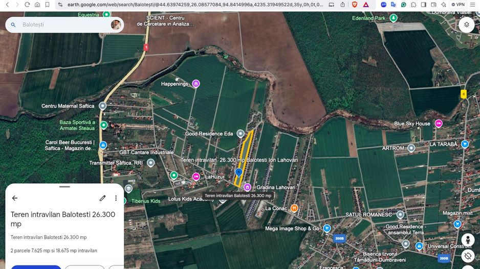 Teren intravilan 26.300 mp Saftica Balotesti-  PUZ în lucru - Poză 10