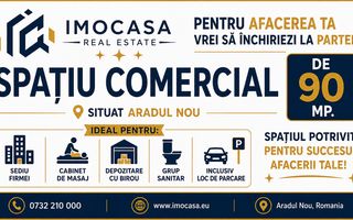 Spațiu comercial 90 mp de închiriat | Parter | Aradul Nou - Poză 1