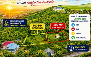 TEREN CU PRIVELIȘTE PANORAMICĂ EXCEPȚIONALĂ – 1.700 MP, ZONA GURA BUSTEI; - Poză 1