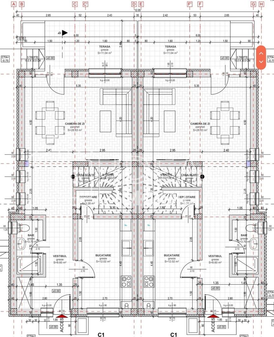 Duplex in Cisnadie cu 4 camere si 250 mp de curte, in Cisnadie - Schiță 11