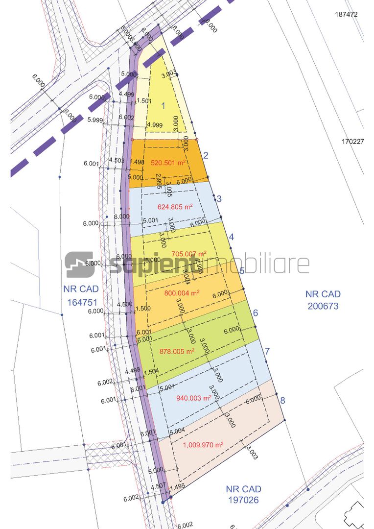 Sapient |  Parcele pe str. Colinelor, Dealuri Oradea - Schiță 2