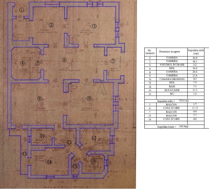 5 camere si 3 balcoane I Calea Dorobanti – 170 mp de stil - Poză 15