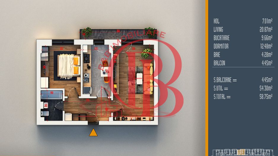 Oferta Lansare 2 camere decomandat proiect nou Pallady - Schiță 2