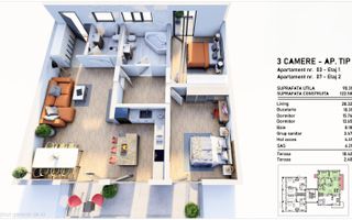Apartament 3 camere, bloc nou, Braytim - Comision 0% - Poză 2