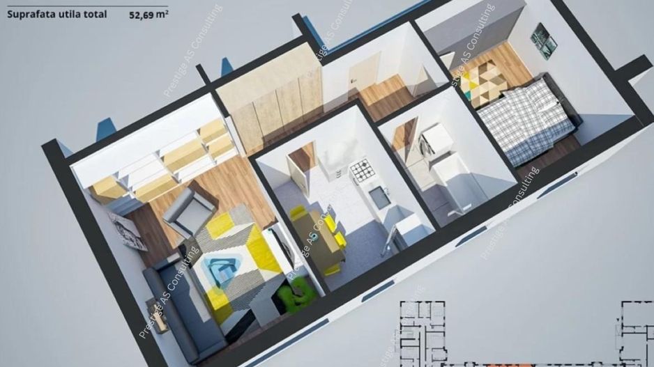 Apartament Decomandat 2 Camere | RATE DEZVOLTATOR 10ANI | Freidorf - Schiță 6