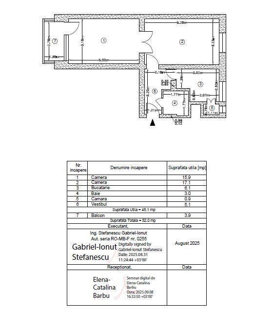 2 CAMERE LUX || FLOREASCA - Schiță 20