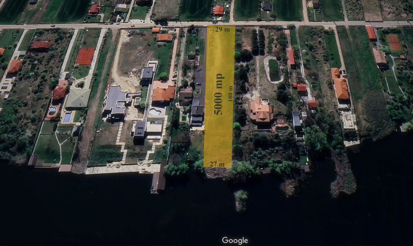 Teren excepțional la Lacul Snagov – 5.000 mp cu deschidere la lac - Poză 1