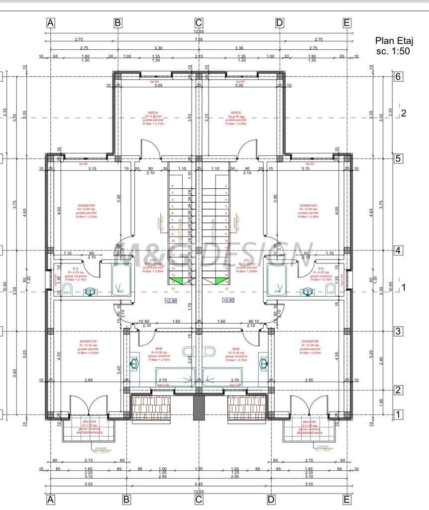Vand duplex P+E 120mp 3 bai 4 dormitoare Mosnita Noua - Poză 4