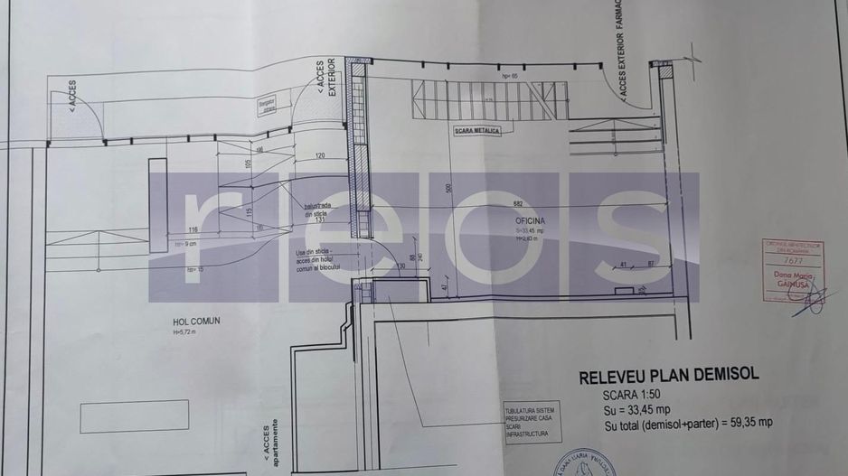 INCHIRIERE SPATIU COMERCIAL | PARTER+ETAJ 1 | HERASTRAU | 60MP | - Schiță 9