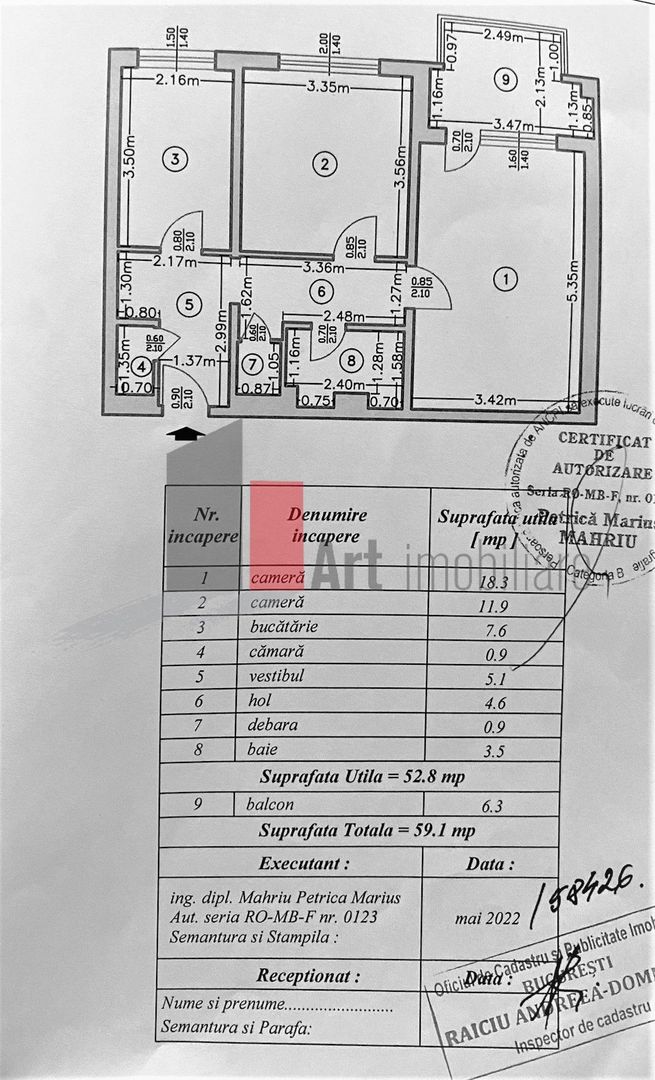Apartament 2 camere spatios | zona Nicolae Grigorescu/Camil Ressu - Poză 15