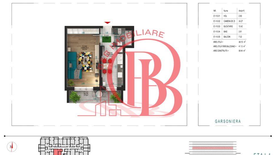 Garsoniera ideala pentru investitie  Titan Pallady - Schiță 5