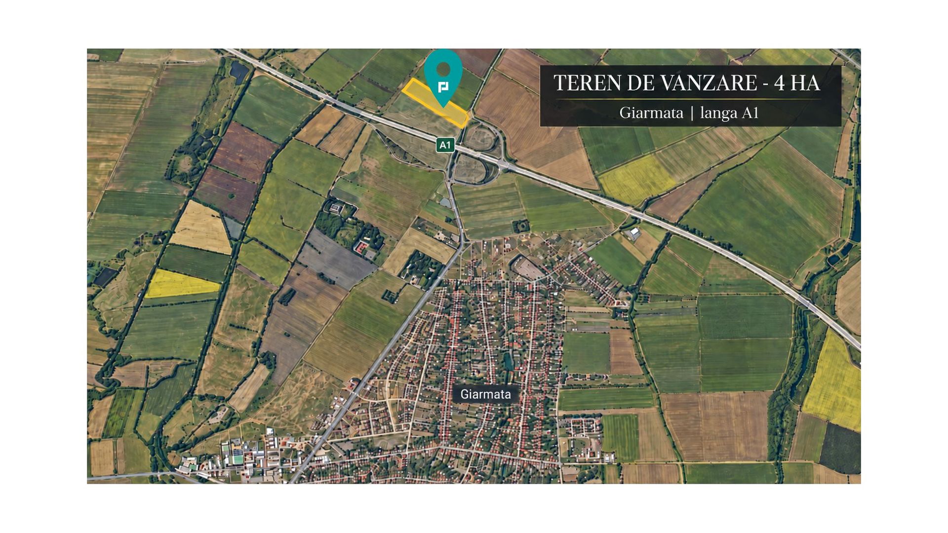 Teren 4 ha – DJ 691 Giarmata | Lângă A1 - Poză 1
