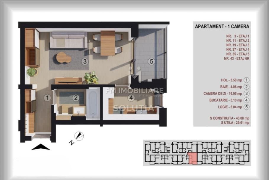 Apartament 1 cameră | bloc nou | strada C. Brâncovean - Poză 1