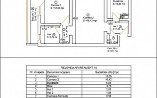 Apartament cu 2 camere etaj 2 Tipografilor - Schiță 10