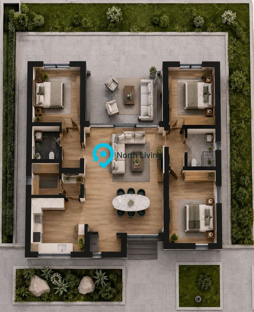 Proiect Inedit |Casa singulara model U - Poză 4