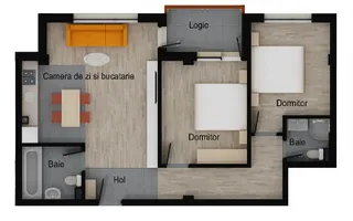 Apartament 3 camere, 2 bai, balcon, etaj intermediar, parcare - Poză 16