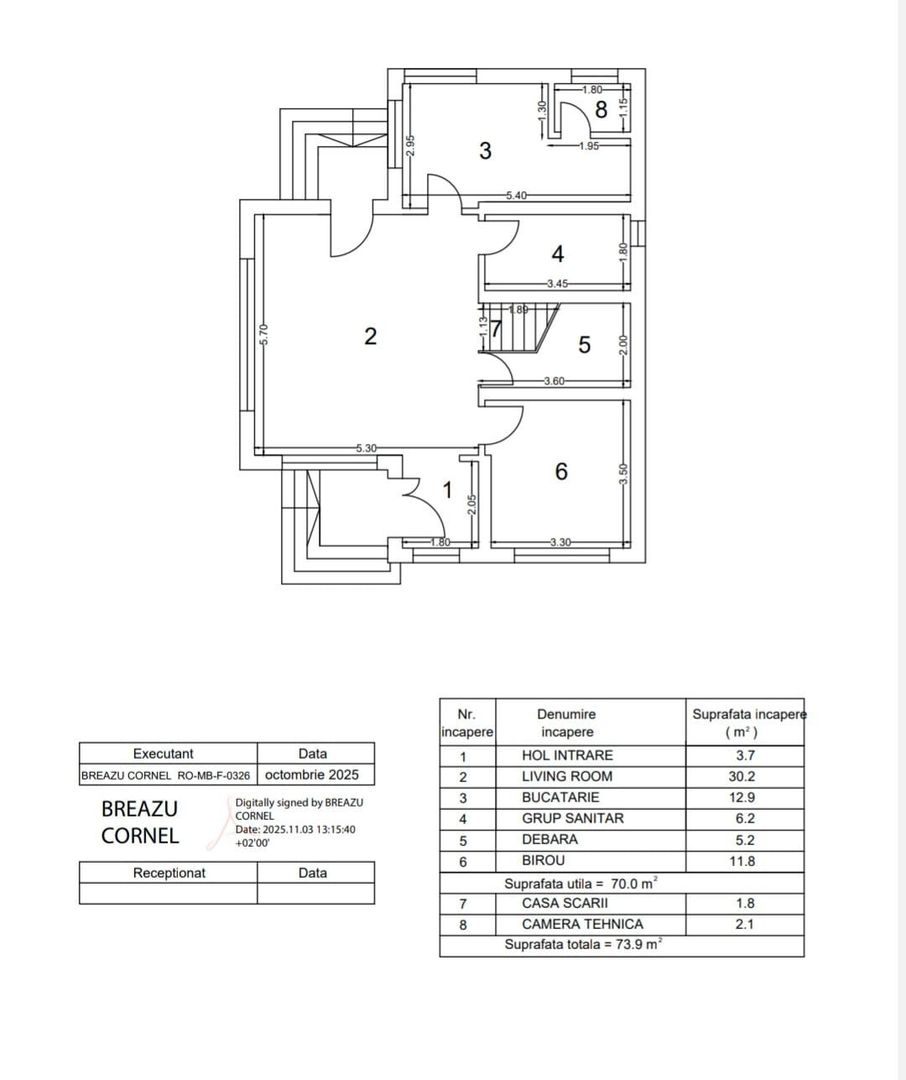Casa complet mobilata 5 camere 3 bai curte generoasa - Schiță 36