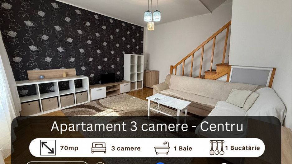 Apartament 3 camere, Centru - Poză 1