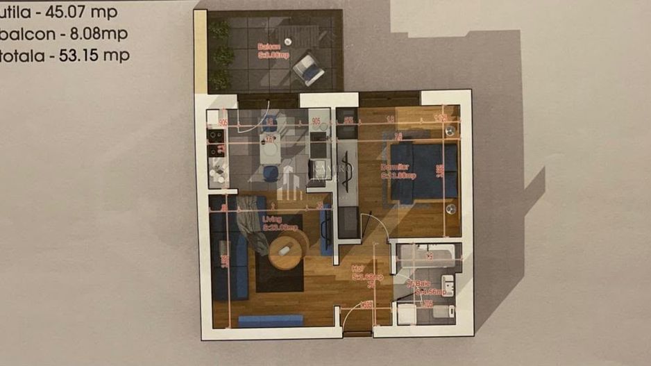 Apartament 2 camere decomandat  54 mp | Bloc nou | Mobilat și utilat - Poză 1