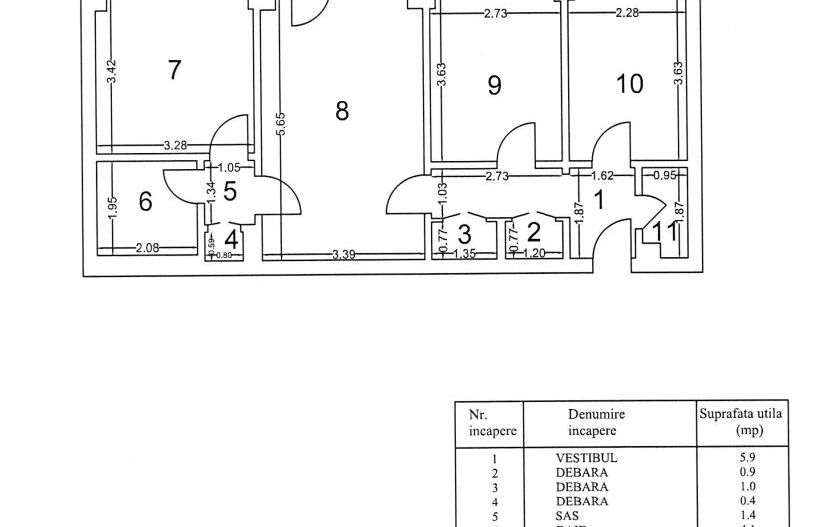 Apartament de 3 Camere - Calea Rahovei / Sebastian - Schiță 13