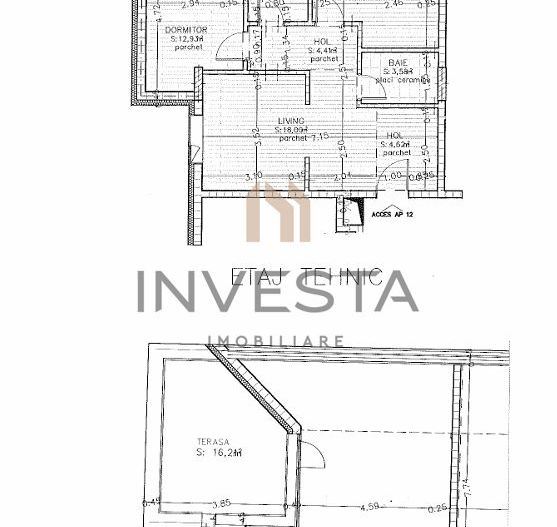 Apartament cu 4 camere, terasa, dispus pe 2 etaje | zona Intre Lacuri! - Schiță 3