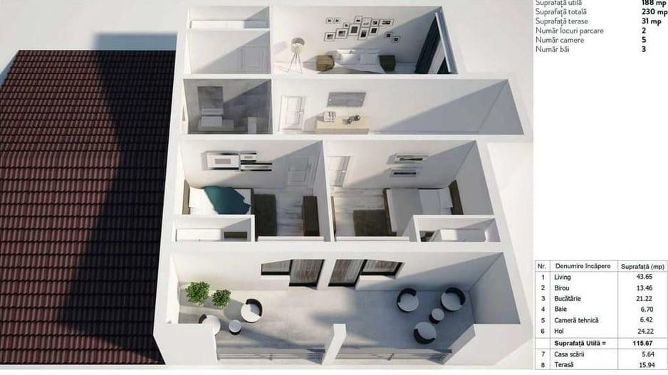 Casa 6 camere | Snagov | Panouri fotovoltaice+baterii | Independenta energetica - Poză 12