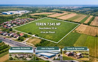 Teren intravilan 7.545 mp în ideal rezidențial sau hale