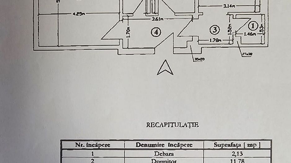 2 CAMERE ZONA UNIRII | DECOMANDAT |  BLOC BNR - Schiță 7