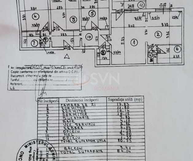 APARTAMENT 4 CAMERE RENOVAT COMPLET LUJERULUI UVERTURII - Schiță 14