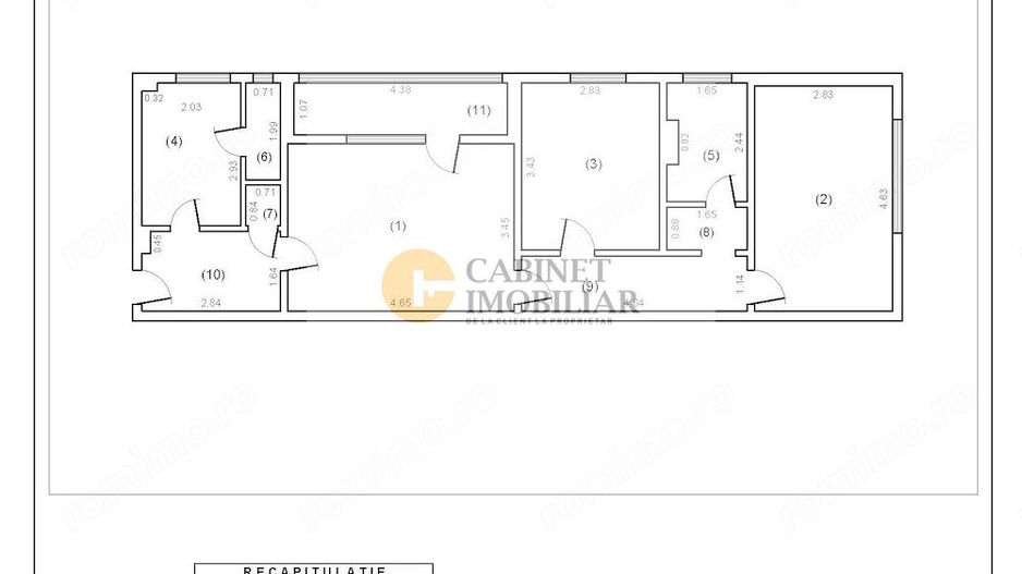3 Camere - 67MP | Reabilitat | Creditabil | M Gorjului - 10 minute - Schiță 5