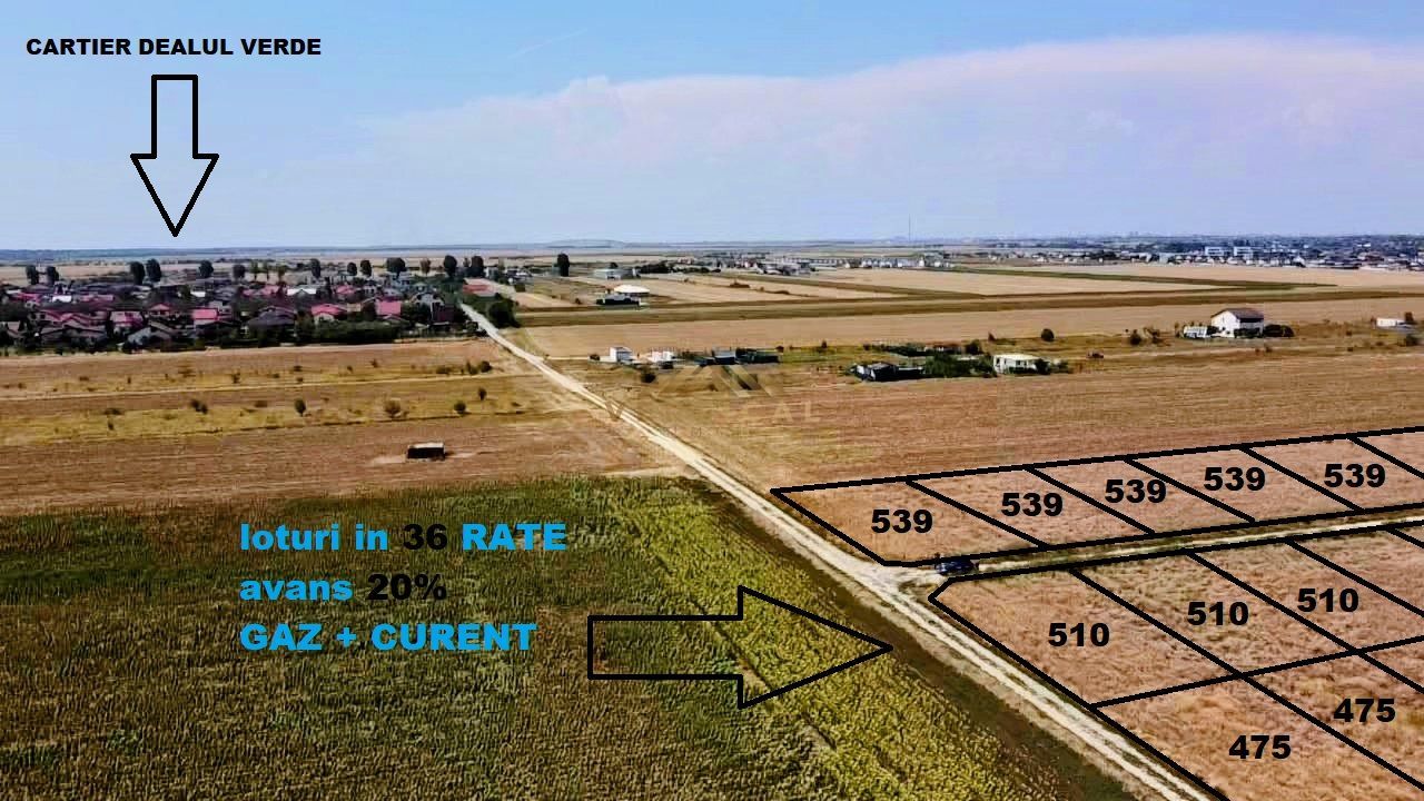 Teren in 36 RATE cu gaz si curent - comuna Berceni - Poză 1
