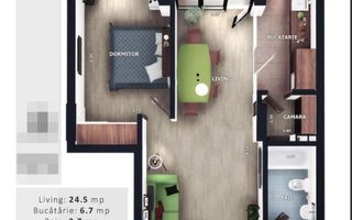 Apartament cu 2 camere la 5 minute de Vivo Center! - Poză 2