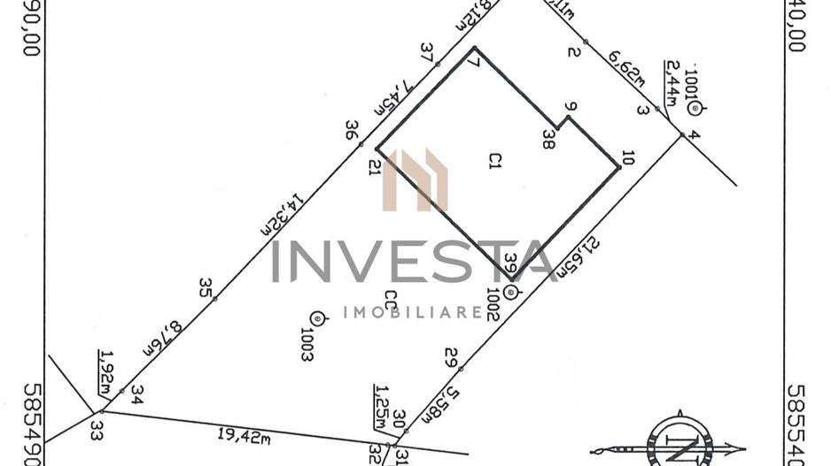 Teren de vanzare in Andrei Muresanu ! Zona Parcul Narciselor! - Schiță 1