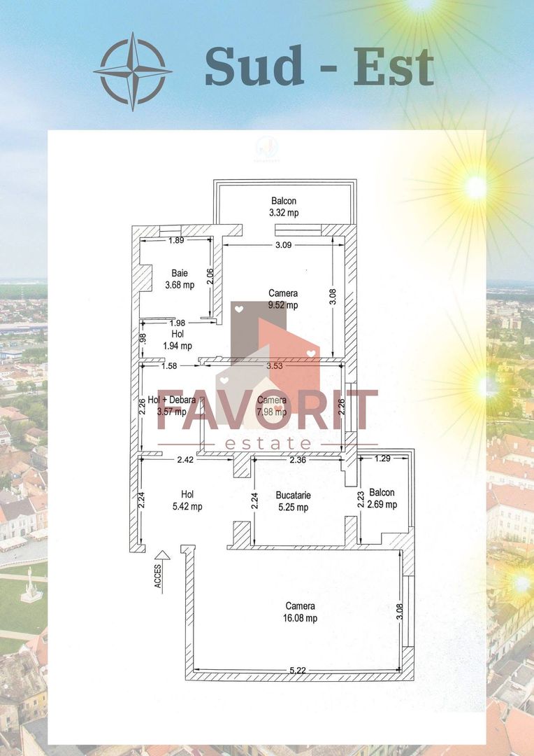 3 camere | etaj 2 | centrala proprie | renovat | zona excelenta | - Poză 16