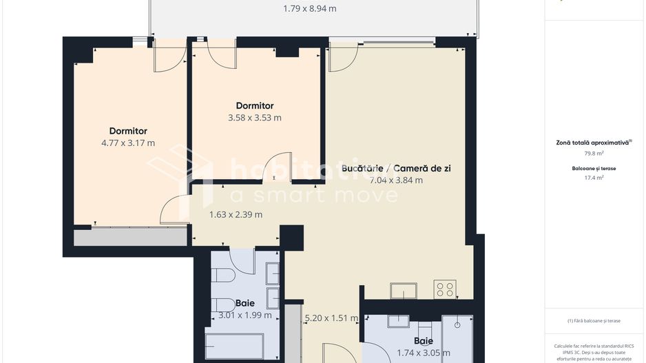 Tur virtual: 3 camere Monarch, stil de viață premium, parcare subteran - Poză 17