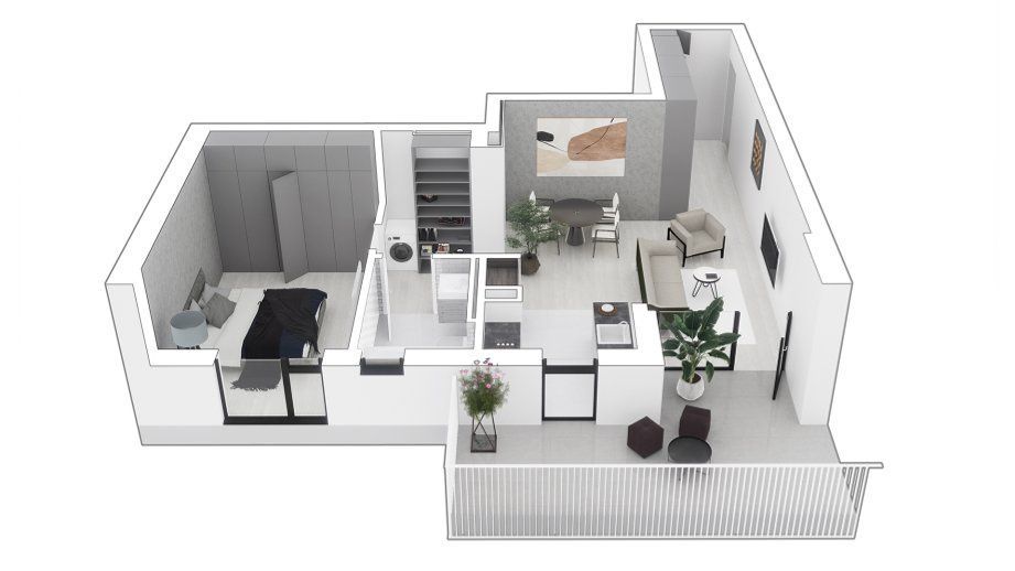 Apartament nou 2 camere, 57 mp + terasa 13,5 mp | Mehala | Comision 0% - Poză 18