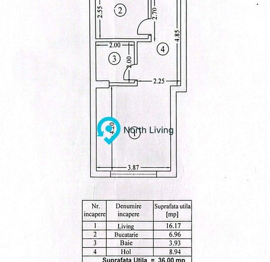 Garsonieră Damaroaia | 36 mp | demisol | investiție - Poză 12
