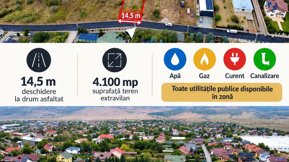 Teren extravilan 4.100 mp, VASLUI zona Moara Grecilor; - Poză 1
