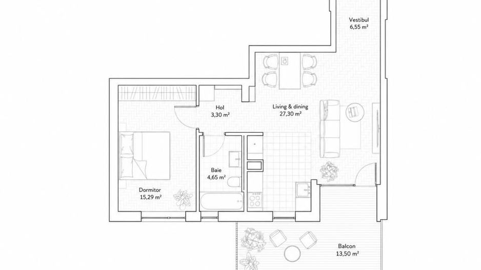 Apartament nou 2 camere, 57 mp + terasa 13,5 mp | Mehala | Comision 0% - Schiță 17