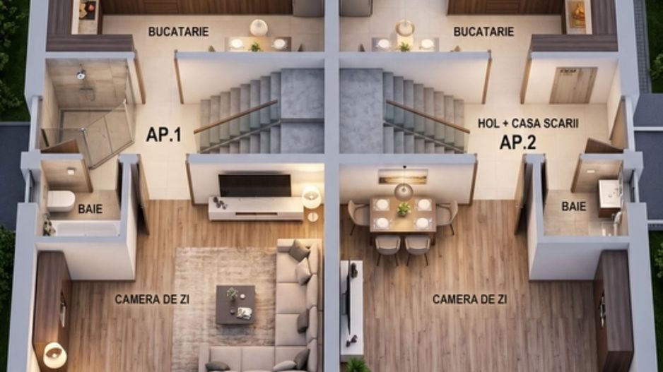 Duplex semifinisat, zona Donath Park - Poză 9
