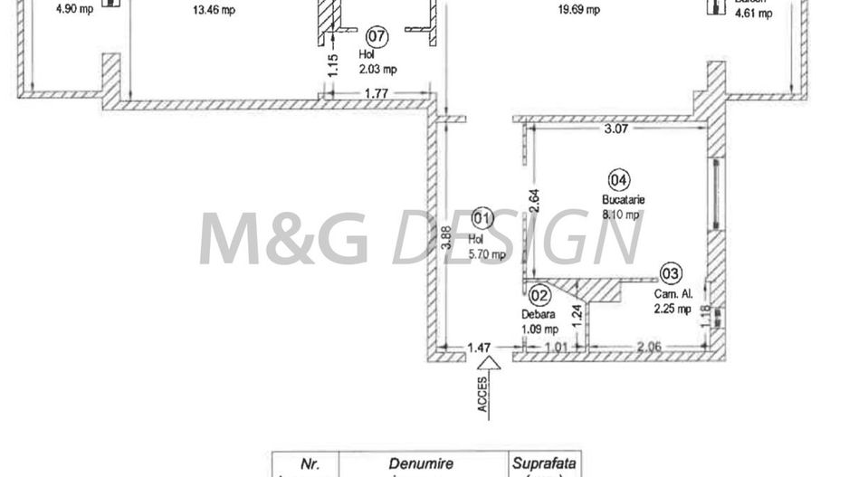 Se oferă spre vânzare un apartament cu 2 camere, Et. 1,Str Munteniei - Poză 9