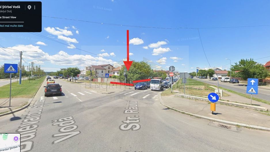 Teren 500 mp , colț stradal, vizibilitate maximă, lângă stadion – Craiova - Poză 1