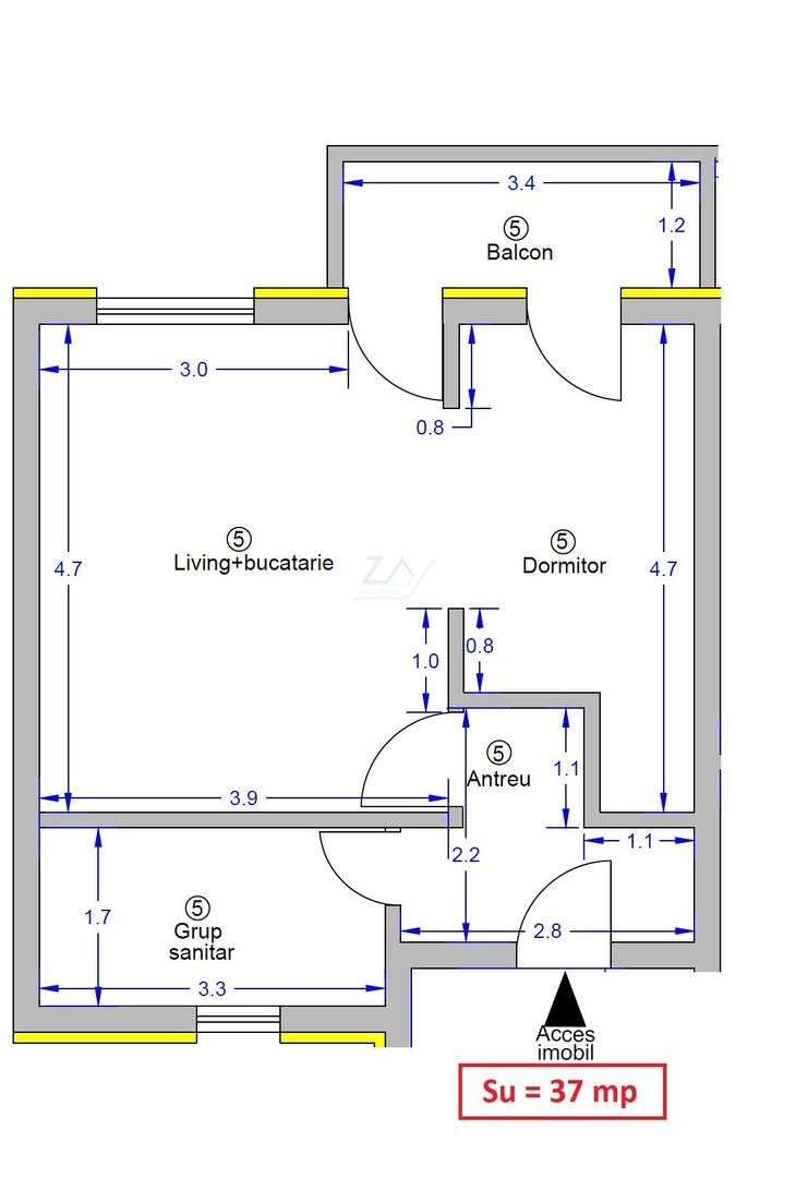 Etaj intermediar. Bloc finalizat. Loc de parcare. - Poză 9
