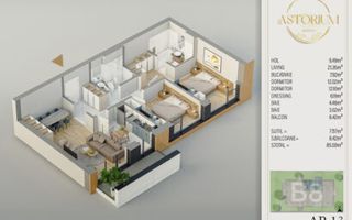 Apartament 3 camere Pallady,Titan,UPPER PREMIUM,Ansamblu exclusivist - Poză 14