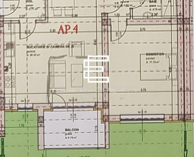 Apartament 2 camere 61mp  cu gradina 48 mp /la cheie/zona Brana, Selimbar - Schiță 9