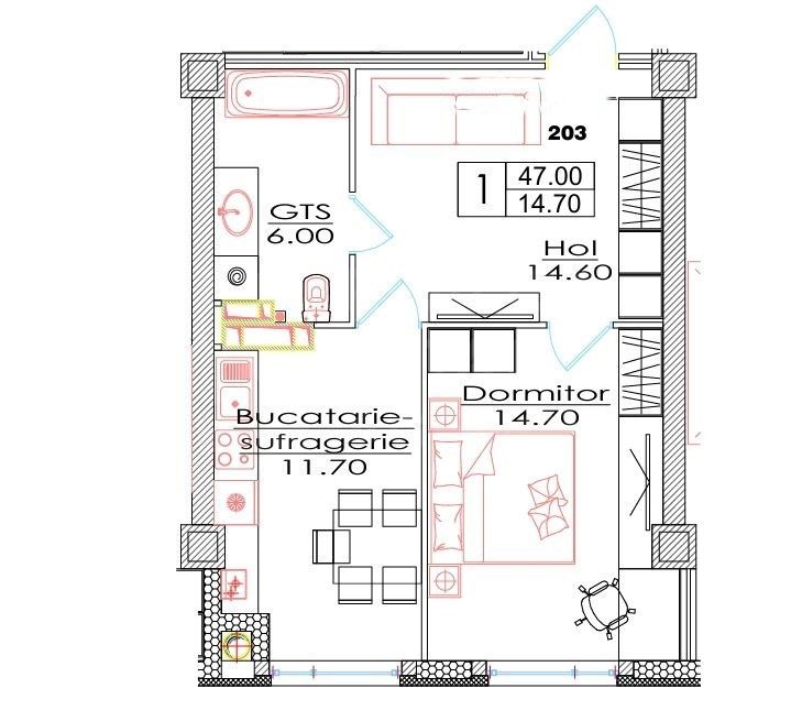 Vânzare, apartament, 1 cameră, str. Ialoveni, Telecentru - Poză 3
